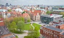 Ariel view of University of Manchester campus