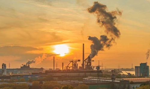 Smoke at a power plant